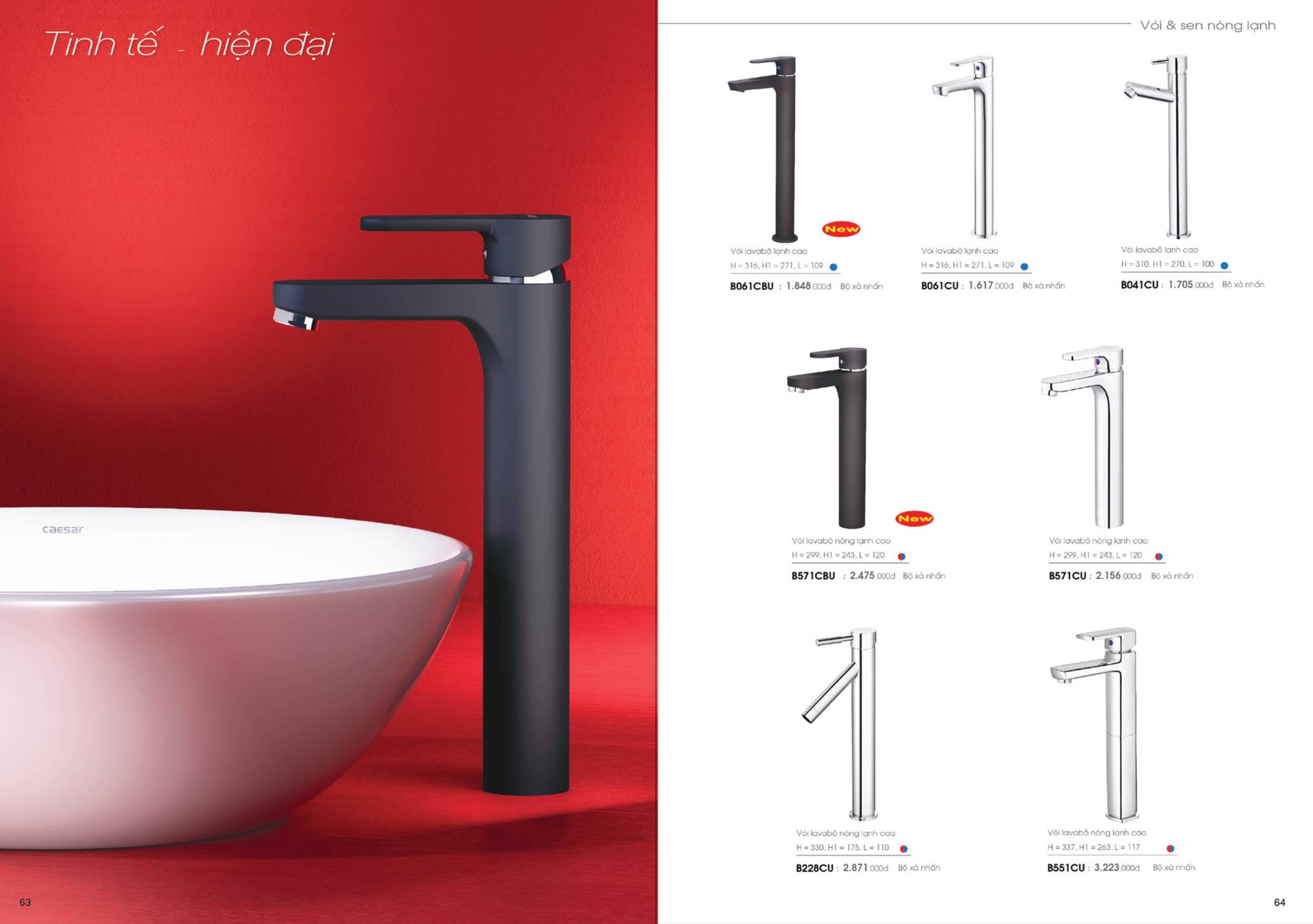 Catalogue và Bảng giá Thiết bị vệ sinh CAESAR mới nhất T7 2024 /Page 33
